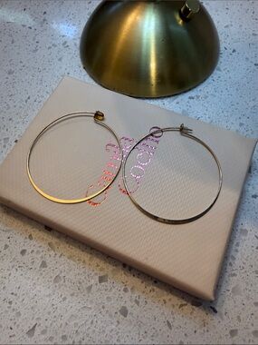 Gold Hoop Earrings - Classic Thin Hoops